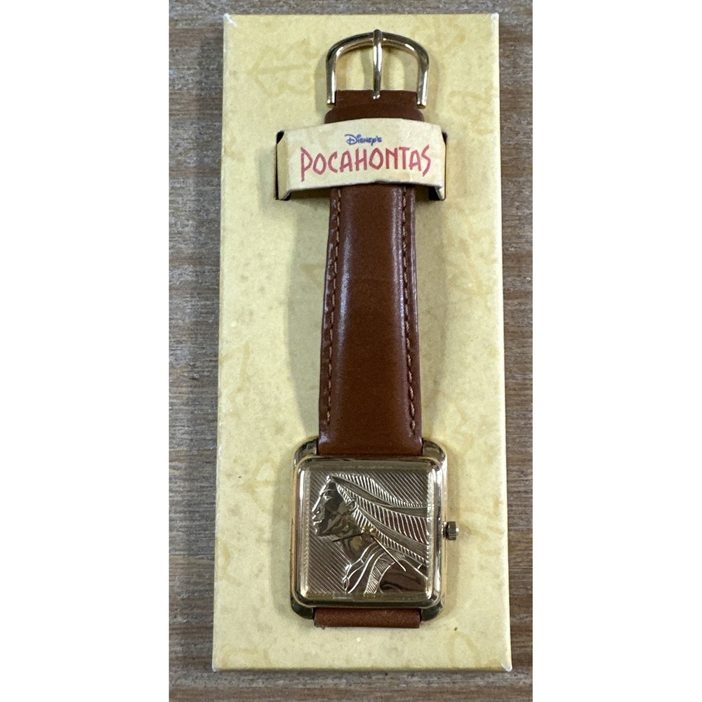 POCAHONTAS, Disney Store GOLD EMBOSSED ULTRA RARE UNISEX CHARACTER WATCH